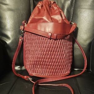 Anna Paola Genuine Leather  Crossbody Bag Made In Italy NWOT